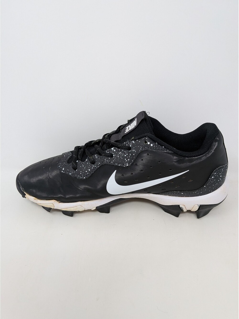Nike Alpha Huarache 4 Keystone Men’s 7 Black White Cleats DJ6524-003 - Picture 7 of 12